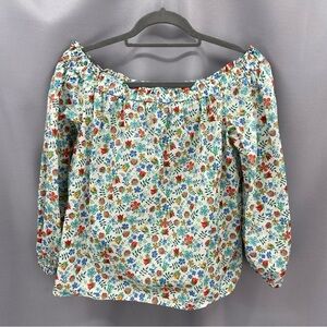 J. Crew Liberty Fabric Edenham Ditsy Floral Off The Shoulder Top Size 4